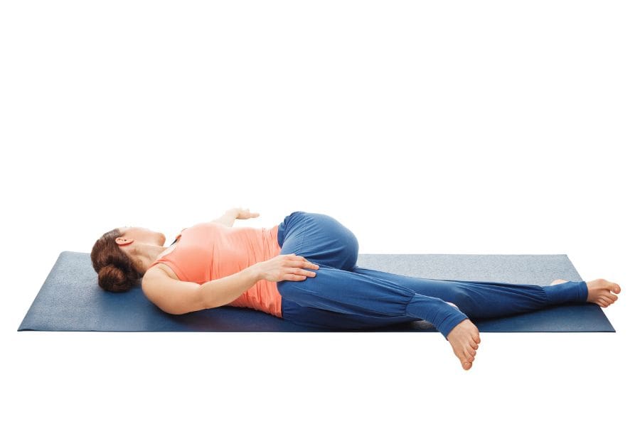 supine spinal twist for lymph