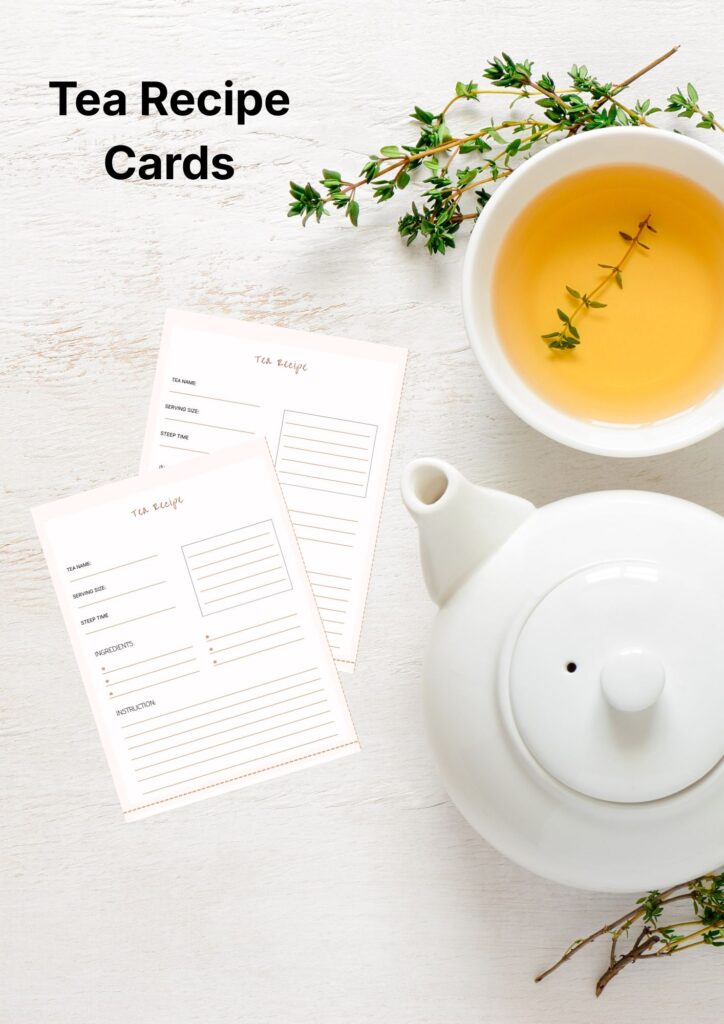 tea recipe cards