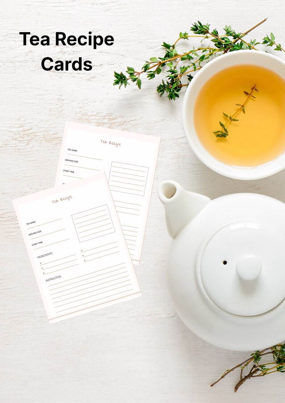tea recipe cards 